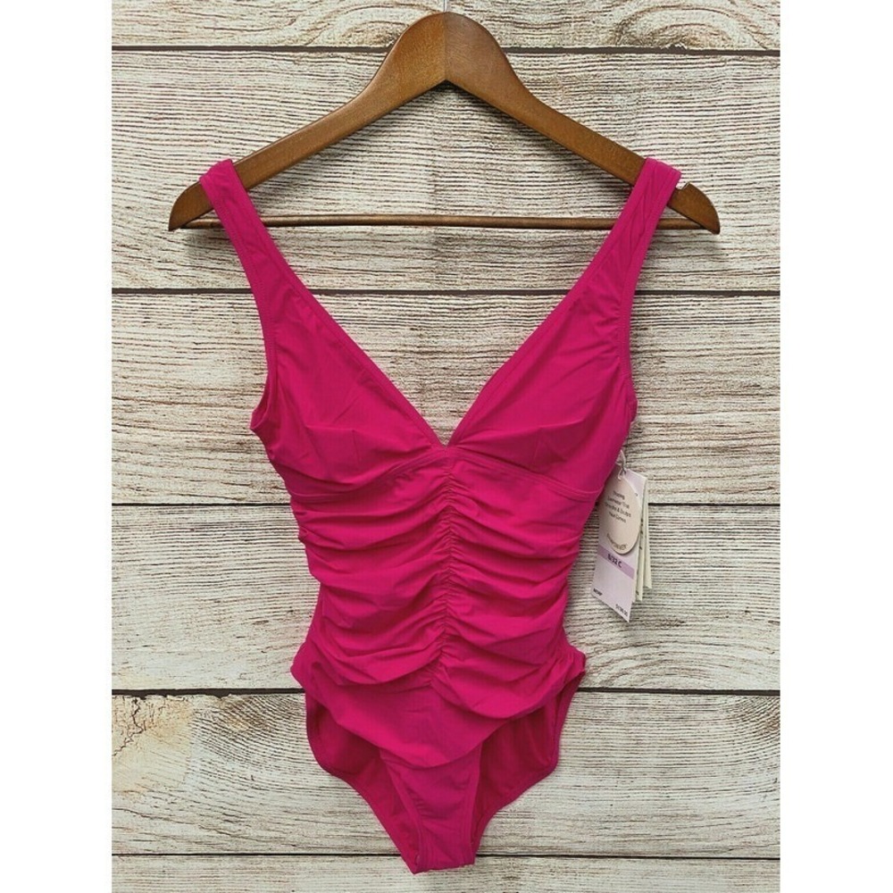 Swim Contours by Coco Reef Womens 8/32C Pink Underwire Shaping Swimsuit New $130 - Picture 1 of 3